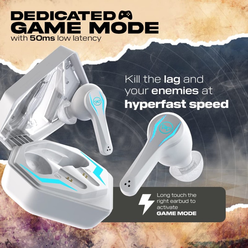 (Refurbished) Wings Phantom Pro Wireless Earphones in Ear Earbuds with Led Battery Indicator,50Mslow Latency,Bluetooth 5.3,40 Hours Playtime,Mems Mic,Ipx4 Resist,12Mm Driver,500Mah Case,Headphones (White TWS) (Refurbished) Wings Phantom Pro Wireless Earphones in Ear Earbuds with Led Battery Indicator,50Mslow Latency,Bluetooth 5.3,40 Hours Playtime,Mems Mic,Ipx4 Resist,12Mm Driver,500Mah Case,Headphones (White TWS)