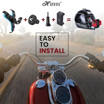 HIFFIN� Helmet Chin Strap Mount with Mobile Clip & Screw Compatible with All Smart Phones Go pro Hero (Helmet Mount KIT, Helmet Mount KIT) HIFFIN� Helmet Chin Strap Mount with Mobile Clip & Screw Compatible with All Smart Phones Go pro Hero (Helmet Mount KIT, Helmet Mount KIT)
