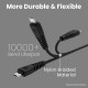 Portronics Konnect B Micro USB Cables For Fast Charging & Data Sync 3.0 Amp with PVC Heads I Nylon Braided I 1 mtr(Black)
