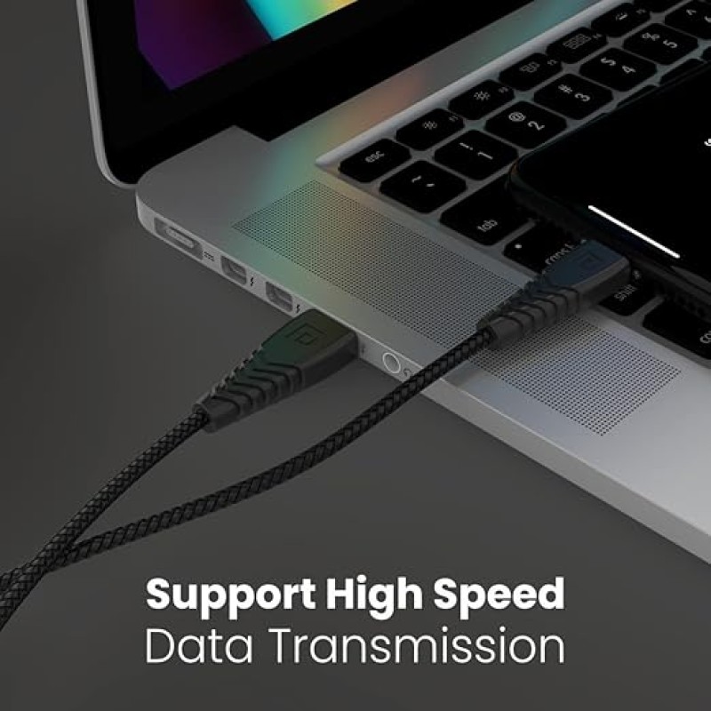 Portronics Konnect B Micro USB Cables For Fast Charging & Data Sync 3.0 Amp with PVC Heads I Nylon Braided I 1 mtr(Black) Portronics Konnect B Micro USB Cables For Fast Charging & Data Sync 3.0 Amp with PVC Heads I Nylon Braided I 1 mtr(Black)