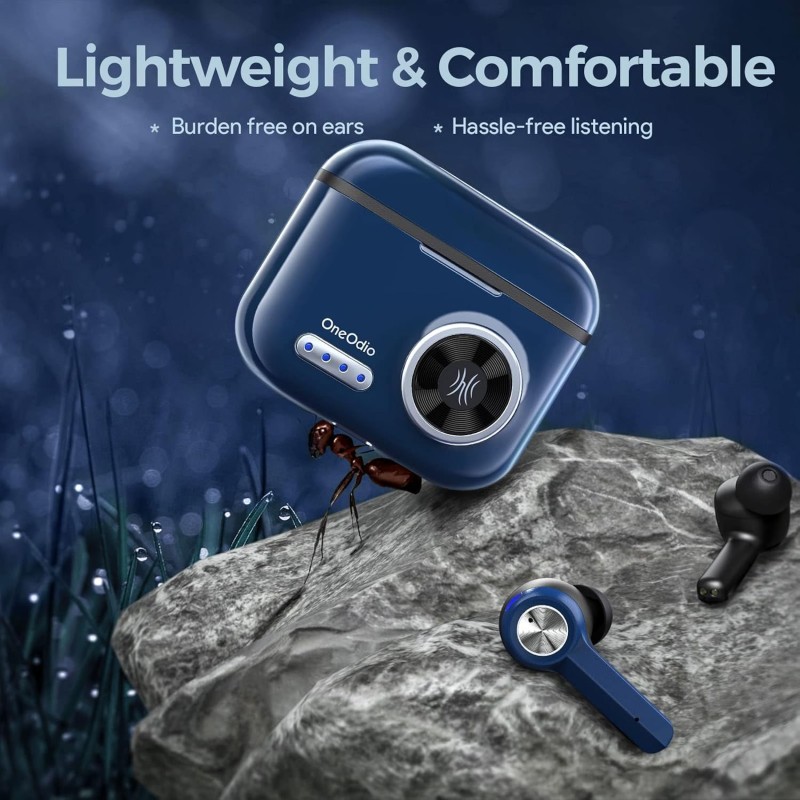 OneOdio F2 True Wireless Earbuds with Noise Cancelling Mic, 48Hours Playtime, 10 mm Neodymium Speaker for Deep Bass & HD Stereo Sound, Bluetooth 5.0, IPX5 Waterproof, Blue(F2) OneOdio F2 True Wireless Earbuds with Noise Cancelling Mic, 48Hours Playtime, 10 mm Neodymium Speaker for Deep Bass & HD Stereo Sound, Bluetooth 5.0, IPX5 Waterproof, Blue(F2)