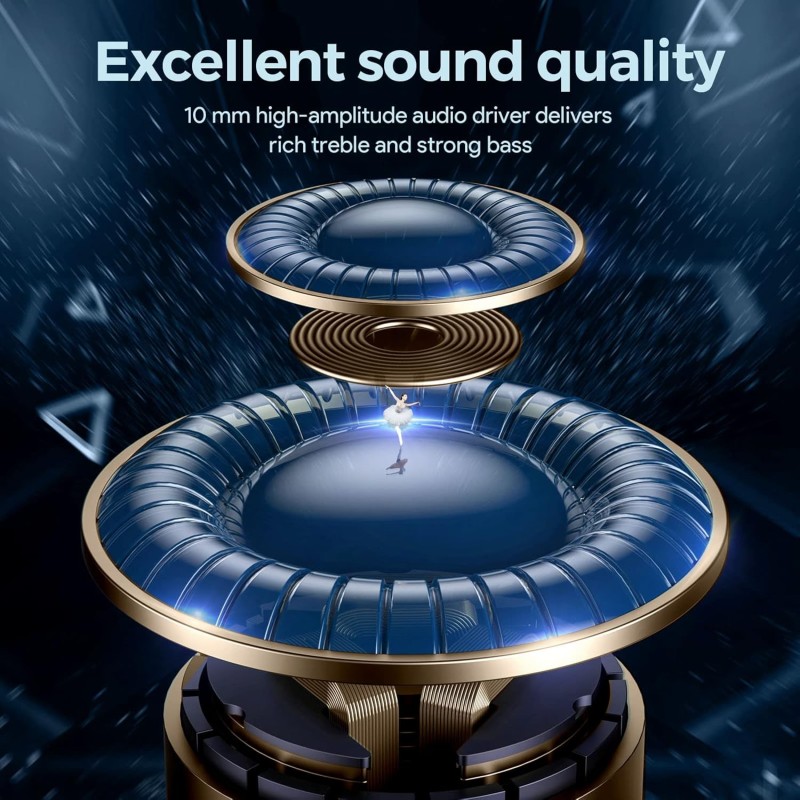 OneOdio F2 True Wireless Earbuds with Noise Cancelling Mic, 48Hours Playtime, 10 mm Neodymium Speaker for Deep Bass & HD Stereo Sound, Bluetooth 5.0, IPX5 Waterproof, Blue(F2) OneOdio F2 True Wireless Earbuds with Noise Cancelling Mic, 48Hours Playtime, 10 mm Neodymium Speaker for Deep Bass & HD Stereo Sound, Bluetooth 5.0, IPX5 Waterproof, Blue(F2)