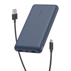 Belkin 20000 mAh Power Bank | Super Fast Charging | USB-C PD Port | 15W Charging for iPhone Series (16, 16 Pro Max), Samsung Galaxy, Google Pixel & More | 2 Years Warranty | Blue