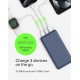 Belkin 20000 mAh Power Bank | Super Fast Charging | USB-C PD Port | 15W Charging for iPhone Series (16, 16 Pro Max), Samsung Galaxy, Google Pixel & More | 2 Years Warranty | Blue