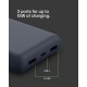 Belkin 20000 mAh Power Bank | Super Fast Charging | USB-C PD Port | 15W Charging for iPhone Series (16, 16 Pro Max), Samsung Galaxy, Google Pixel & More | 2 Years Warranty | Blue