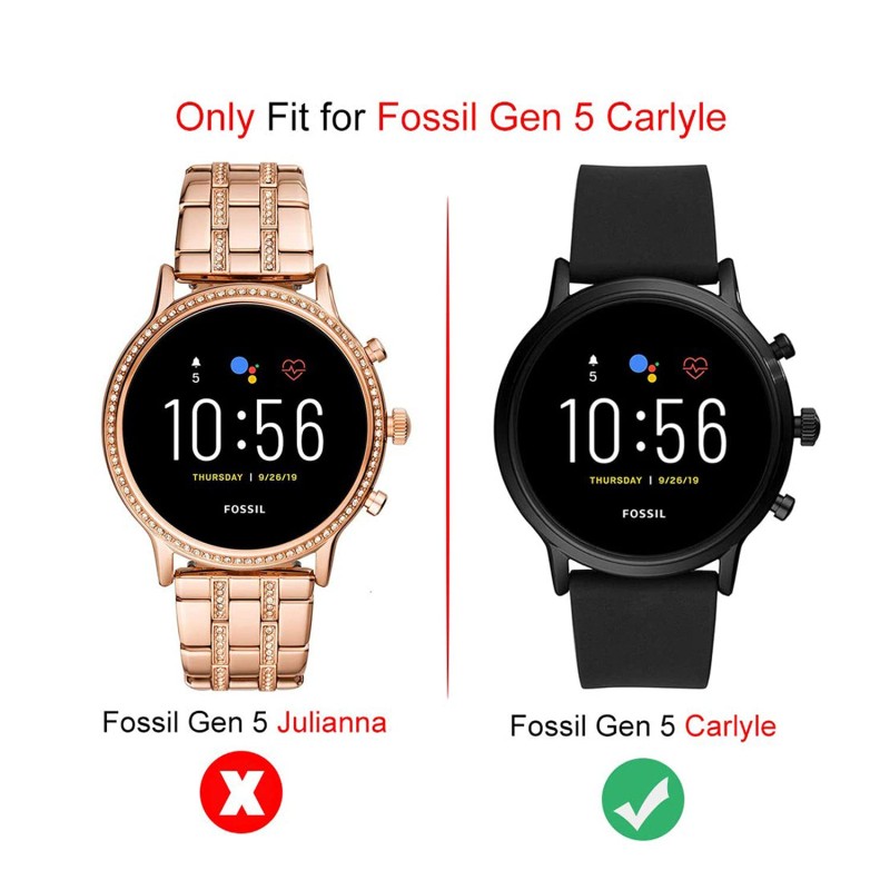 LIRAMARK Soft TPU Front Protection Case Cover for Fossil Gen 5 Carlyle Smart Watch (Rose Gold) LIRAMARK Soft TPU Front Protection Case Cover for Fossil Gen 5 Carlyle Smart Watch (Rose Gold)