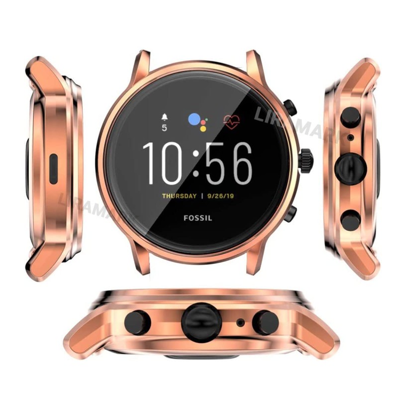 LIRAMARK Soft TPU Front Protection Case Cover for Fossil Gen 5 Carlyle Smart Watch (Rose Gold) LIRAMARK Soft TPU Front Protection Case Cover for Fossil Gen 5 Carlyle Smart Watch (Rose Gold)