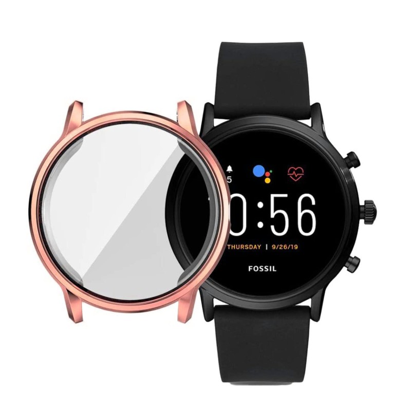 LIRAMARK Soft TPU Front Protection Case Cover for Fossil Gen 5 Carlyle Smart Watch (Rose Gold) LIRAMARK Soft TPU Front Protection Case Cover for Fossil Gen 5 Carlyle Smart Watch (Rose Gold)