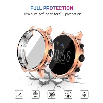 LIRAMARK Soft TPU Front Protection Case Cover for Fossil Gen 5 Carlyle Smart Watch (Rose Gold) LIRAMARK Soft TPU Front Protection Case Cover for Fossil Gen 5 Carlyle Smart Watch (Rose Gold)