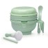 LuvLap 9 in 1 Baby Food Masher Mill, Food Grinder Cum Processor, with Multifunction Textured Mashing & Filtering Plates, with Serving Bowl (Light Green)