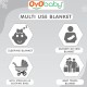 OYO BABY Blankets New Born Babies | Pack of 1, Super Soft Baby Wrapper Baby Sleeping Bag for Boys,Girls, Babies (76cm x 70cm, 0-6 Months, Fleece, skin friendly, Star Grey)