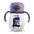 LuvLap Baby Bite Resistant Soft Silicone Straw Sipper Cup with Handle, with Weighted Straw, Sippy Cup with Anti Spill Lock, BPA Free, 6m+, 300 ml, Purple