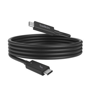 (Refurbished) Belkin Active Thunderbolt 4 Cable (2M 6.6FT), USB Type C Connection with 100W Power Delivery PD Enabled, USB 4 Compliant and Compatible with TB3 Compatible with MacBook Pro, eGPU, and More? ?, Black