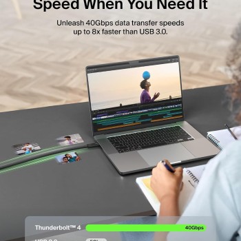 (Refurbished) Belkin Active Thunderbolt 4 Cable (2M 6.6FT), USB Type C Connection with 100W Power Delivery PD Enabled, USB 4 Compliant and Compatible with TB3 Compatible with MacBook Pro, eGPU, and More? ?, Black (Refurbished) Belkin Active Thunderbolt 4 Cable (2M 6.6FT), USB Type C Connection with 100W Power Delivery PD Enabled, USB 4 Compliant and Compatible with TB3 Compatible with MacBook Pro, eGPU, and More? ?, Black