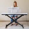 TECHTEST Adjustable Piano Stand X Type Adjustable Keyboard Stand Dual Braced Support Legs with Locking Straps TECHTEST Adjustable Piano Stand X Type Adjustable Keyboard Stand Dual Braced Support Legs with Locking Straps