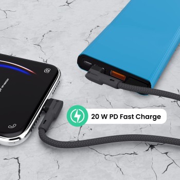 Portronics Konnect L 60W PD Type C to Type C Mobile Charging Cable, 1.2M, Fast Data Sync, Tangle Resistant, TPE+Nylon Braided(Grey) Portronics Konnect L 60W PD Type C to Type C Mobile Charging Cable, 1.2M, Fast Data Sync, Tangle Resistant, TPE+Nylon Braided(Grey)
