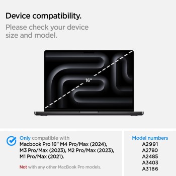 Spigen Urban Fit Designed for New MacBook Pro 16 inch Hard Shell Case with M4/Pro/Max (2024) and M3/M2/M1/Pro/Max (2023-2021) - Black Spigen Urban Fit Designed for New MacBook Pro 16 inch Hard Shell Case with M4/Pro/Max (2024) and M3/M2/M1/Pro/Max (2023-2021) - Black