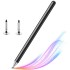 Dyazo Capacitive Stylus Pen for All Touch Screens Devices, Fine Point, Lightweight Aluminum Body Compatible with All Android & iOS Smart Mobile Phones & Tablets (Black)