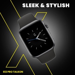 FLiX (Beetel) S12 Pro Talkon Smart Watch Bluetooth Calling,1.54" Touch Color Display 2.5D Glass,IPX65,Real Time 24x7(Heart Rate Tracking,Body Temp) Multiple Watch-faces,Sports Mode,Standby Upto 25Days