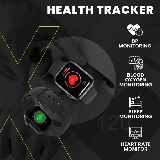 FLiX (Beetel) S12 Pro Talkon Smart Watch Bluetooth Calling,1.54" Touch Color Display 2.5D Glass,IPX65,Real Time 24x7(Heart Rate Tracking,Body Temp) Multiple Watch-faces,Sports Mode,Standby Upto 25Days