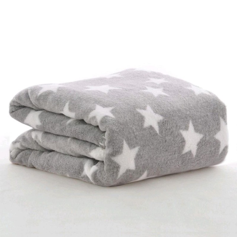 OYO BABY New Born Super Soft Baby Blanket for Baby (100cm x 75cm, Star Blue, Fleece, Lightweight) All Season | 0-24 Months | Sleeping Bag | Nursing Baby Gifts