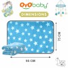 OYO BABY New Born Super Soft Baby Blanket for Baby (100cm x 75cm, Star Blue, Fleece, Lightweight) All Season | 0-24 Months | Sleeping Bag | Nursing Baby Gifts