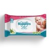 Supples Baby Wet Wipes with Lid | 576 Wipes | 72 Wipes x 8 Packs | Enriched With Aloe Vera and Vitamin E | Alcohol-Free and Paraben-Free | Pure Water-Based formulation