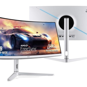 Acer XZ306CX 29.5 Inch (74.93 Cm) Ultrawide 21:9 1500R Curve 2560 X 1080 Pixels LCD Monitor with LED Backlight I 1 MS VRB I 200 Hz I HDR 400 I DCI-P3 93% I AMD Free Sync I 2XHDMI 1XDP I White