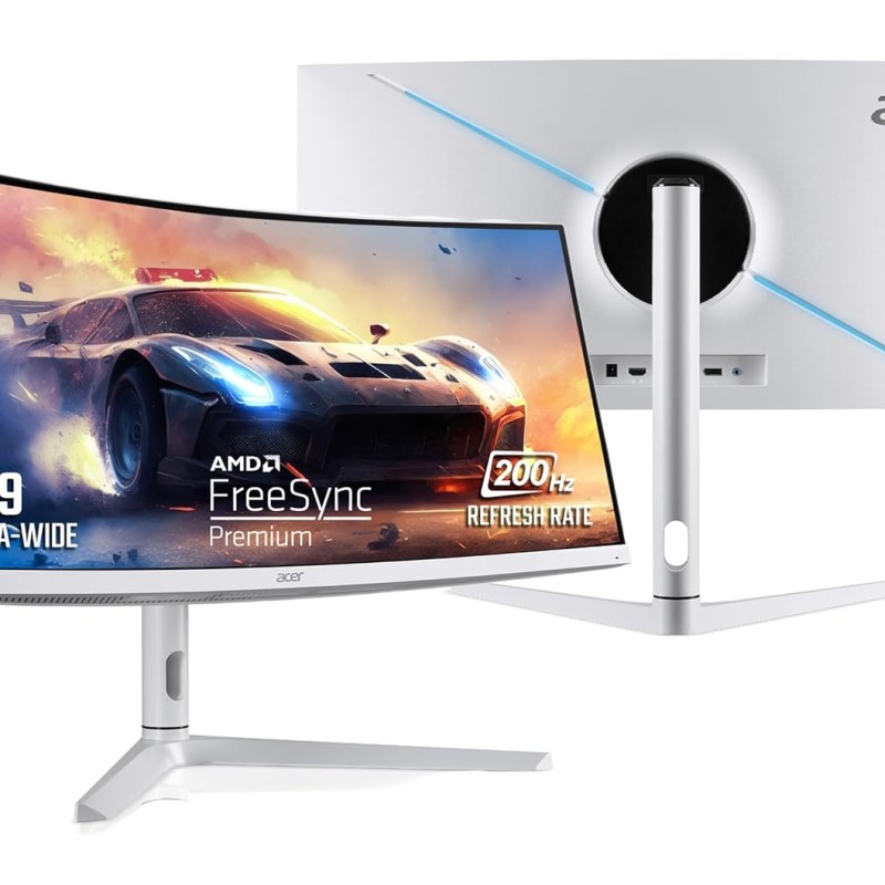 Acer XZ306CX 29.5 Inch (74.93 Cm) Ultrawide 21:9 1500R Curve 2560 X 1080 Pixels LCD Monitor with LED Backlight I 1 MS VRB I 200 Hz I HDR 400 I DCI-P3 93% I AMD Free Sync I 2XHDMI 1XDP I White Acer XZ306CX 29.5 Inch (74.93 Cm) Ultrawide 21:9 1500R Curve 2560 X 1080 Pixels LCD Monitor with LED Backlight I 1 MS VRB I 200 Hz I HDR 400 I DCI-P3 93% I AMD Free Sync I 2XHDMI 1XDP I White