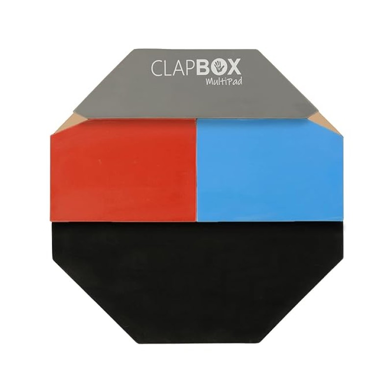 Clapbox Multipad Drum Practice Pad - 4 Different surfaces, 12 inches (Practice Pad Only) Clapbox Multipad Drum Practice Pad - 4 Different surfaces, 12 inches (Practice Pad Only)