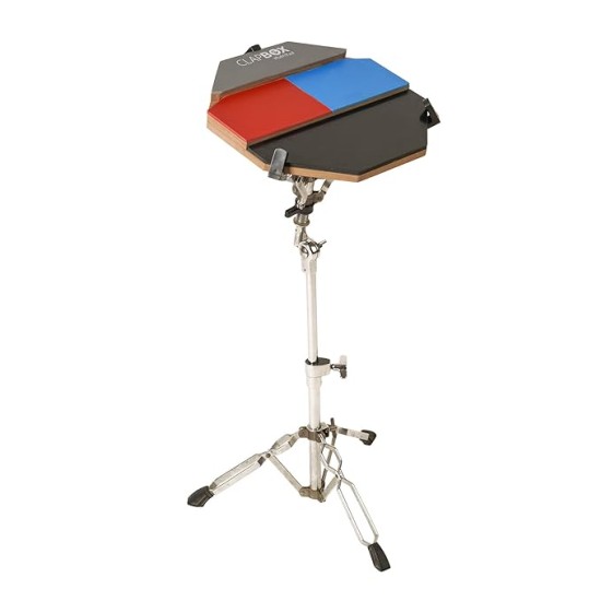 Clapbox Multipad Drum Practice Pad - 4 Different surfaces, 12 inches (Practice Pad Only)