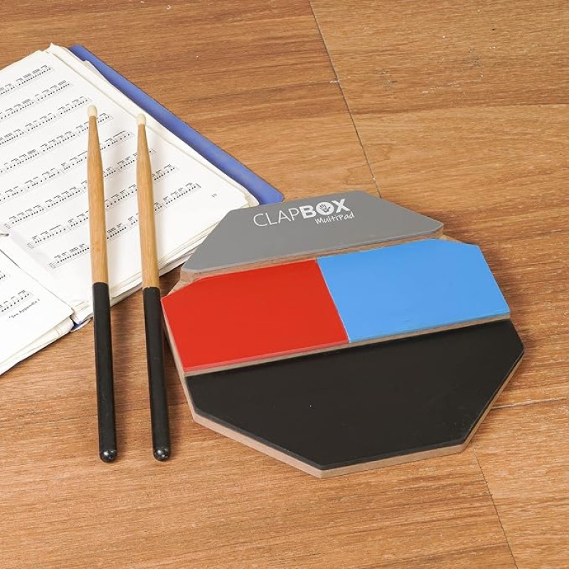 Clapbox Multipad Drum Practice Pad - 4 Different surfaces, 12 inches (Practice Pad Only) Clapbox Multipad Drum Practice Pad - 4 Different surfaces, 12 inches (Practice Pad Only)