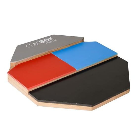 Clapbox Multipad Drum Practice Pad - 4 Different surfaces, 12 inches (Practice Pad Only)