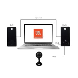 WFH100 USB Mic & Speaker Bundle for Content Creation, Online Classes, Online Workshops, Black WFH100 USB Mic & Speaker Bundle for Content Creation, Online Classes, Online Workshops, Black