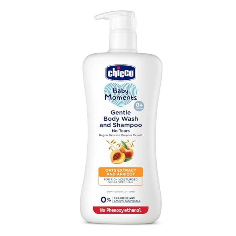 Chicco Baby Moments Gentle Body Wash And Shampoo For Rich Moisturised Skin & Soft Hair 500ml Chicco Baby Moments Gentle Body Wash And Shampoo For Rich Moisturised Skin & Soft Hair 500ml