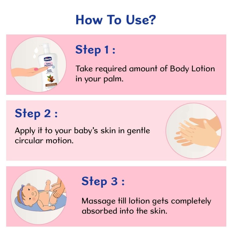 Chicco Baby Moments Body Lotion for Babies, 500ml | Almond Milk & Murumuru Butter | Quick Absorb Formula with Natural Ingredients for Ultra Soft Skin | Dermatologically Tested | Parabens & Phenoxyethanol Free Chicco Baby Moments Body Lotion for Babies, 500ml | Almond Milk & Murumuru Butter | Quick Absorb Formula with Natural Ingredients for Ultra Soft Skin | Dermatologically Tested | Parabens & Phenoxyethanol Free