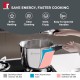 Bergner Sorrento Stainless Steel 2 Litres Outer Lid Pressure Cooker, 2 L Cooker with Outer Lid and Triply Base, Heavy Bottom, Easy Open and Close, Healthy Cooking, Induction Bottom and Gas Stove Ready
