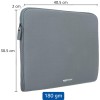 Amazon Basics Laptop Bag Sleeve Case Cover Pouch for 15-Inch, 15.6-Inch Laptop for Men and Women | Slim Profile Neoprene, Soft Puffy Fabric Lining, 360 Protection, Smooth and Premium Zipper (Grey)