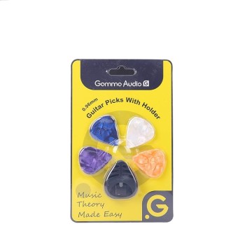 Gamma Audio Z096 Guitar Plectrums Pick Set Triangle Guitar Finger Pick (Pack of 4) Multicolor