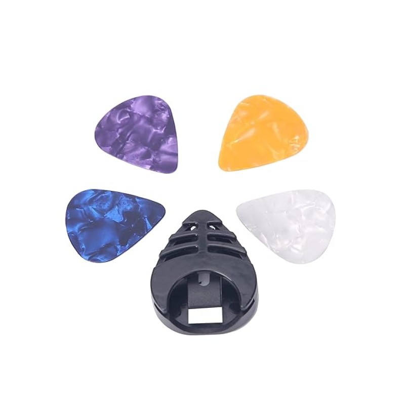 Gamma Audio Z096 Guitar Plectrums Pick Set Triangle Guitar Finger Pick (Pack of 4) Multicolor