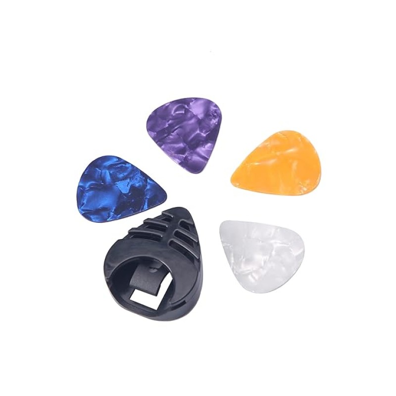 Gamma Audio Z096 Guitar Plectrums Pick Set Triangle Guitar Finger Pick (Pack of 4) Multicolor