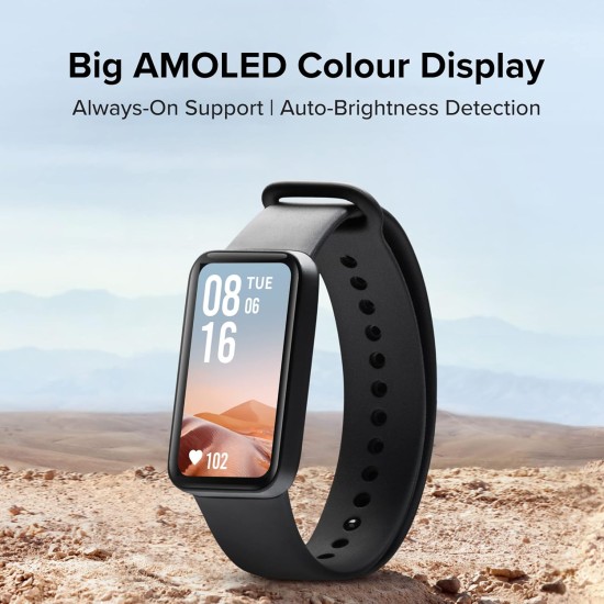 Redmi Smart Band Pro SportsWatch- 1.47 Large AMOLED Display, Always On Display, Continuous Sleep, HR, Stress and SPO2 Monitoring, 110+ Sports Modes, 5ATM, 14 Days Battery Life (Black)