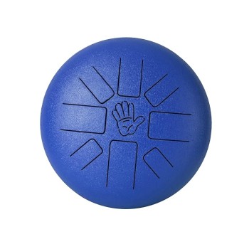 Clapbox Steel Tongue Drum - 10 Inches, with Padded Bag and Mallets (Blue)