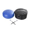 Clapbox Steel Tongue Drum - 10 Inches, with Padded Bag and Mallets (Blue)
