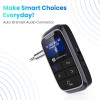 Portronics Auto 18 Car Bluetooth Transmitter/Receiver with Display, Handsfree Calling, Aux in/Out, HD Sound Quality, for Car, TV, PC, Speaker (Black) Portronics Auto 18 Car Bluetooth Transmitter/Receiver with Display, Handsfree Calling, Aux in/Out, HD Sound Quality, for Car, TV, PC, Speaker (Black)