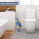 R for Rabbit Hilltop Potty Step Stool Training Seat with Ladder Step Up Non-Slip Steps Adjustable Foldable for Kids Baby 1 to 7 Years (Blue Yellow)