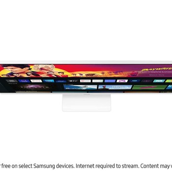 Samsung 32-inch(80cm) M7 4K UHD Smart 3,840 x 2,160 Monitor, Type-C, Smart TV apps, TV Plus, Office 365, Apple Airplay, Dex, Bluetooth, IOT, Speakers, Remote (LS32BM701UWXXL, White) Samsung 32-inch(80cm) M7 4K UHD Smart 3,840 x 2,160 Monitor, Type-C, Smart TV apps, TV Plus, Office 365, Apple Airplay, Dex, Bluetooth, IOT, Speakers, Remote (LS32BM701UWXXL, White)