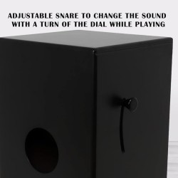 Clapbox Adjustable Snare Cajon CB50 With Bag- Oak Wood, (H:50 W:30 L:30) - 3 Internal Snares