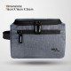 Gizga Essentials Travel Toiletry Kit Bag for Men & Women, Travel Organizer Case with Handle & Hook, Premium Zipper, Multiple Pockets, Multi-Utility Pouch for Shaving Makeup Cosmetics, Light Grey