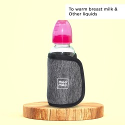 Mee Mee Portable Baby Bottle Warmer 10 Mins to Warm Baby Milk Using with Quick USB Charging (Grey)